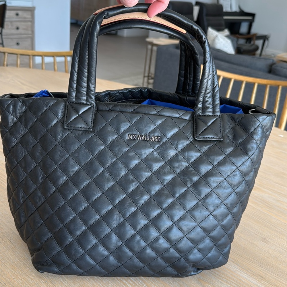MZ Wallace *LEATHER* black small metro tote deluxe *brand new *